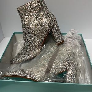 Betsy Johnson Candy Rhinestone Ankle Boots
